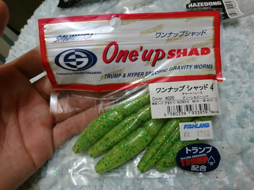 夜の岩場で使用したシャッドワーム